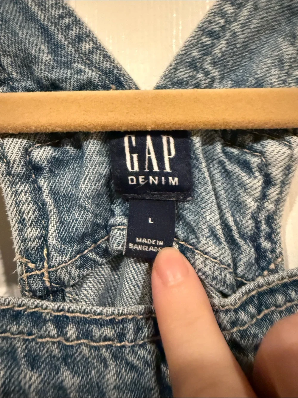 GAP Kids Denim Overalls Size L | Light Wash Blue